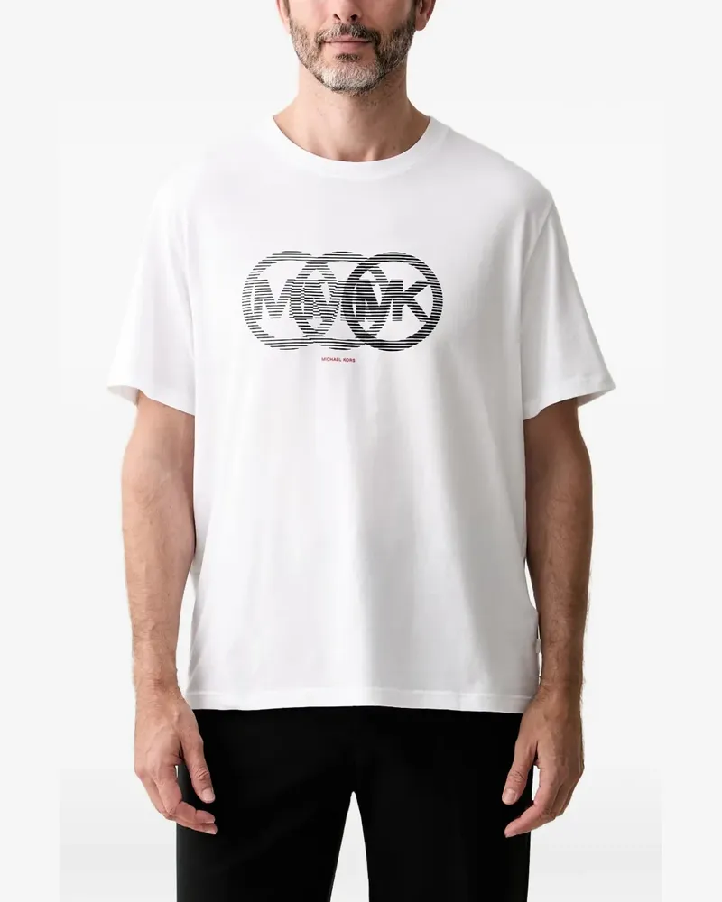 Michael Kors T-Shirt mit Logo-Print - Weiß Weiß