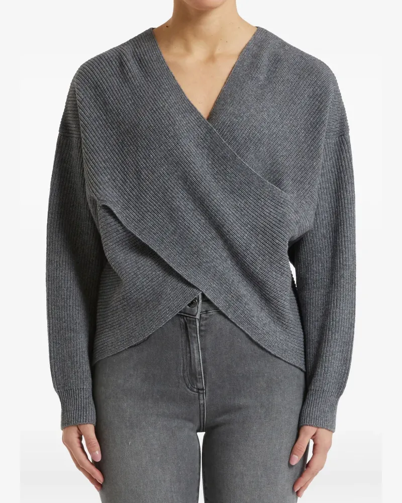 Pennyblack Gerippter Urial Pullover - Grau Grau
