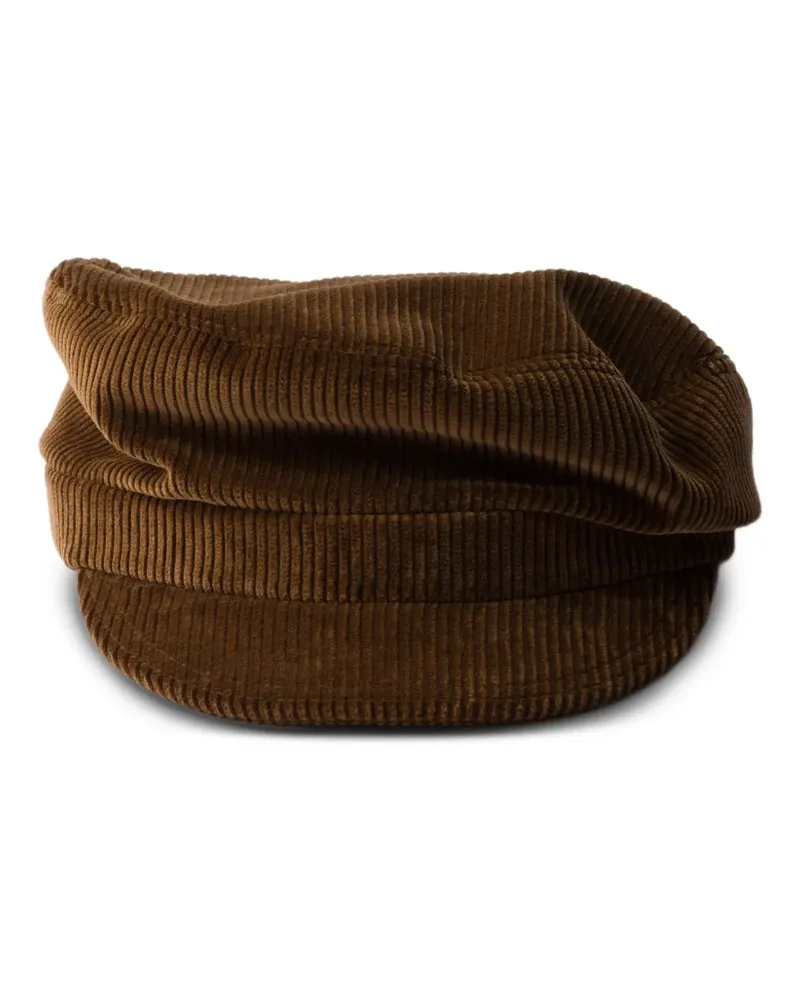 Prada Baseballkappe aus Cord - Braun Braun