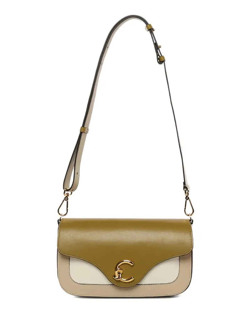 Coccinelle C-Me flap charm leather shoulder bag - Grün Grün