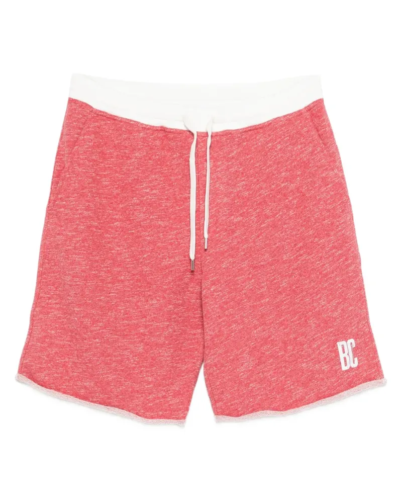 Brunello Cucinelli Kordelzug-Shorts mit Logo-Print - Rot Rot