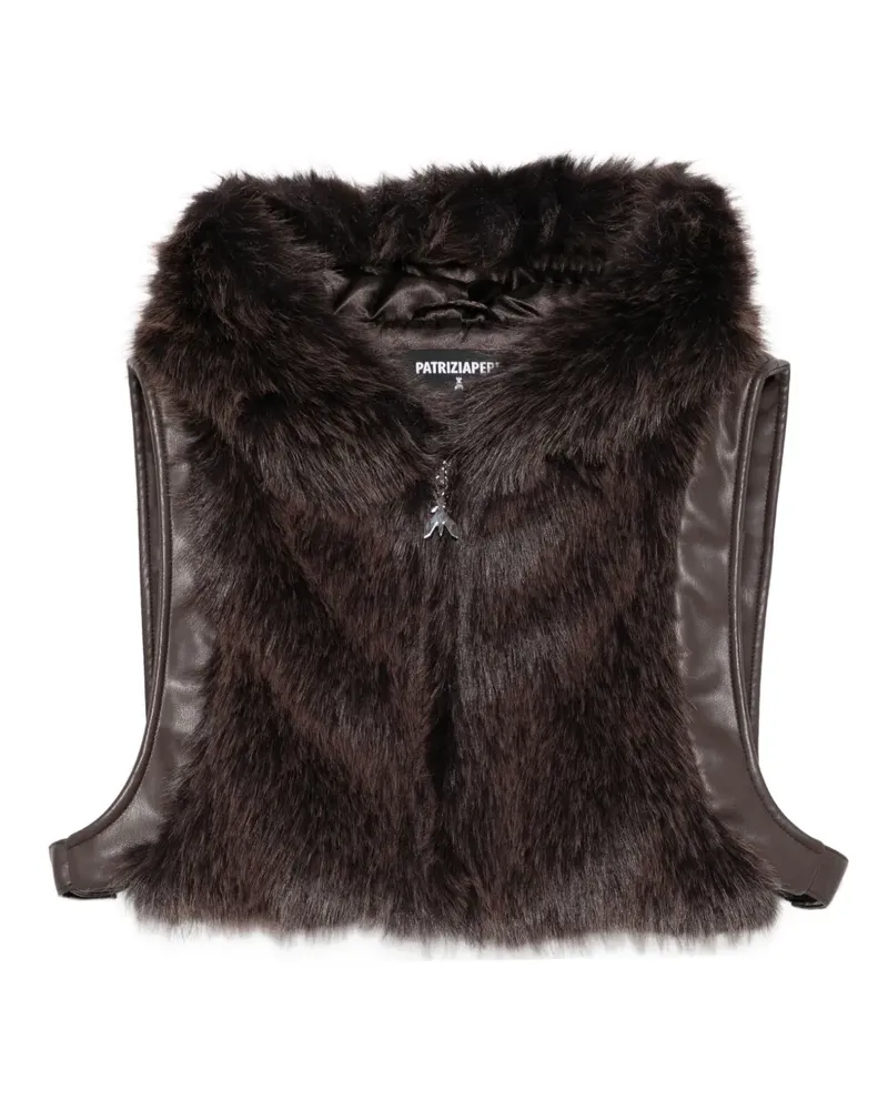 Patrizia Pepe Weste aus Faux Shearling - Braun Braun