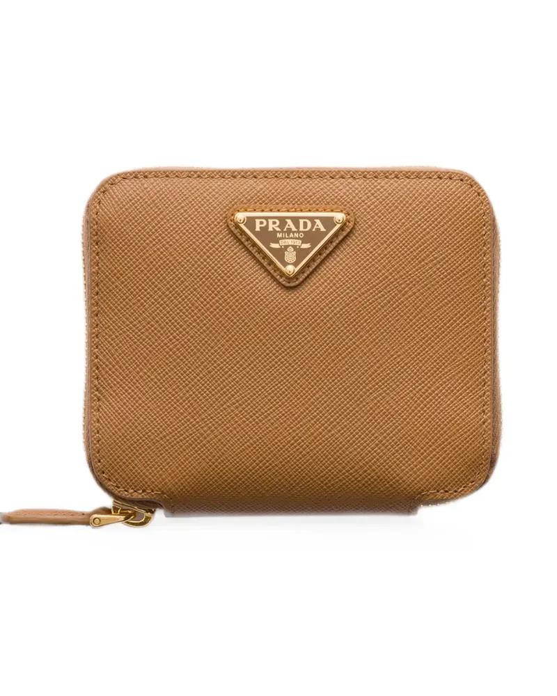 Prada small Saffiano-leather wallet - Nude Nude