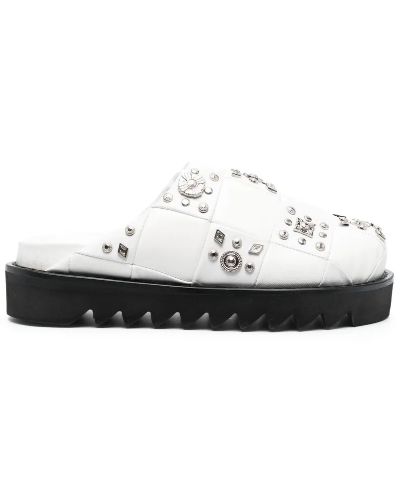 Toga Slipper mit Nieten - Weiß Weiß