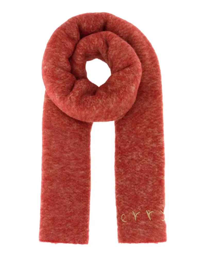 Burberry embroidered-logo scarf - Rot Rot