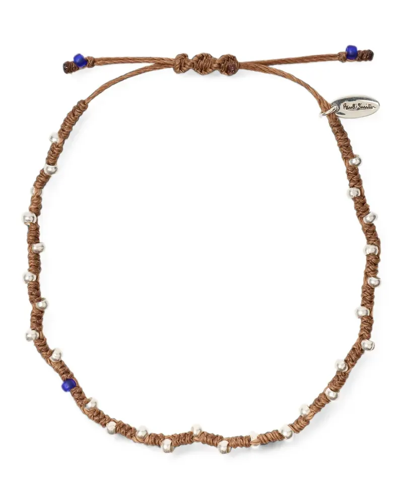 Paul Smith Armband mit brauner Kordel Braun