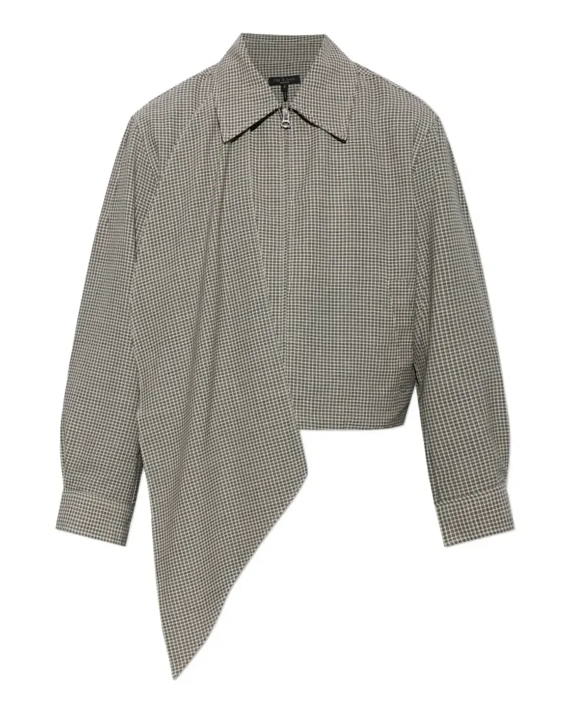 Rag & Bone Karierte Jacke mit Schaldetail - Grau Grau