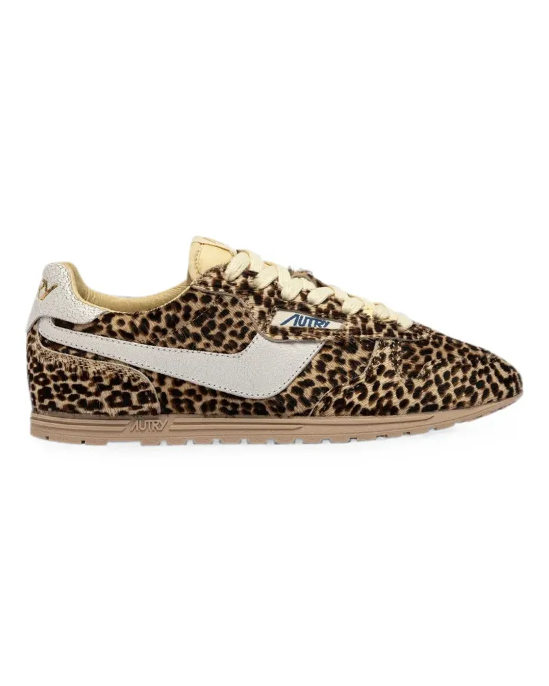AUTRY Windspin Sneakers mit Leopardenprint - Braun Braun