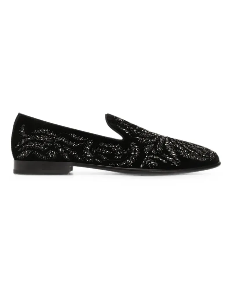 Dolce & Gabbana Loafer aus Samt - Schwarz Schwarz