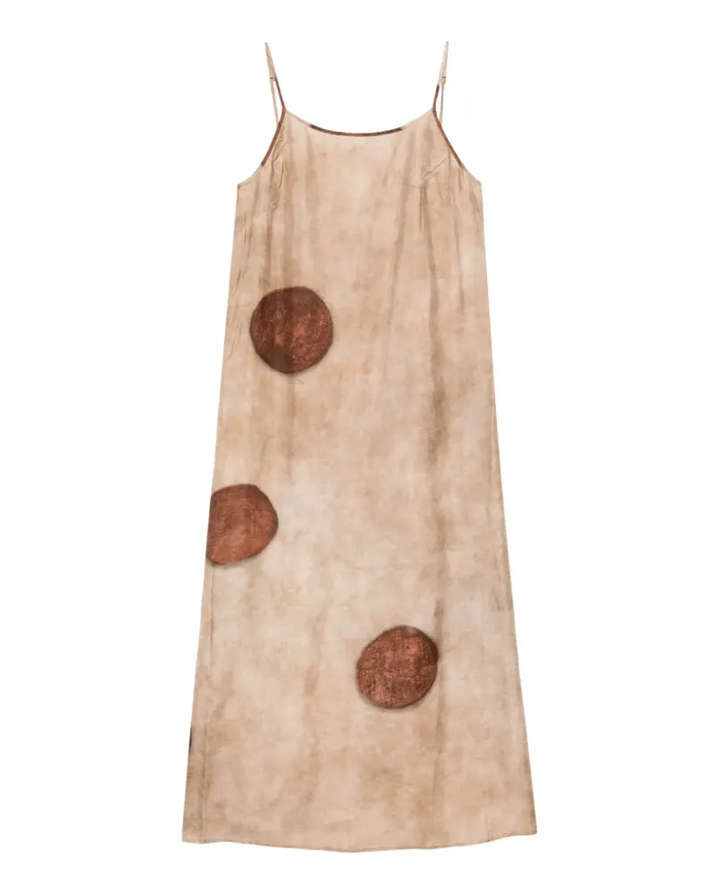 Uma Wang Anaya dotted midi dress - Nude Nude