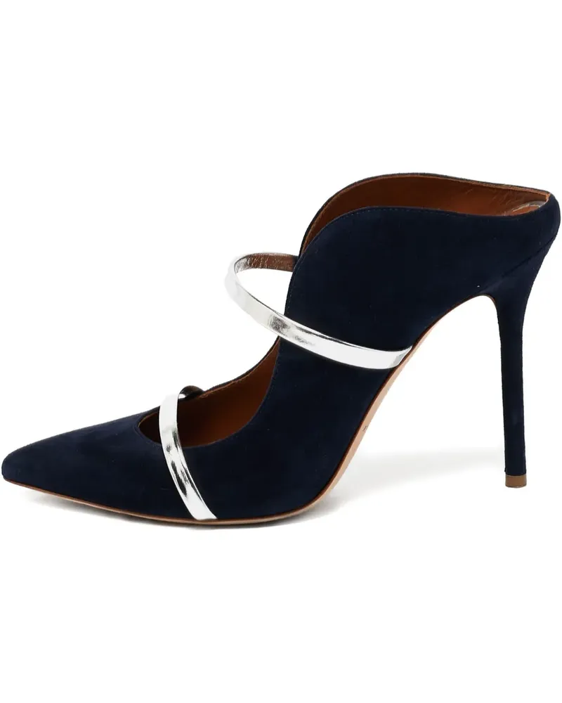 Malone Souliers Pre-owned Mules aus Wildleder 105mm - Blau Blau