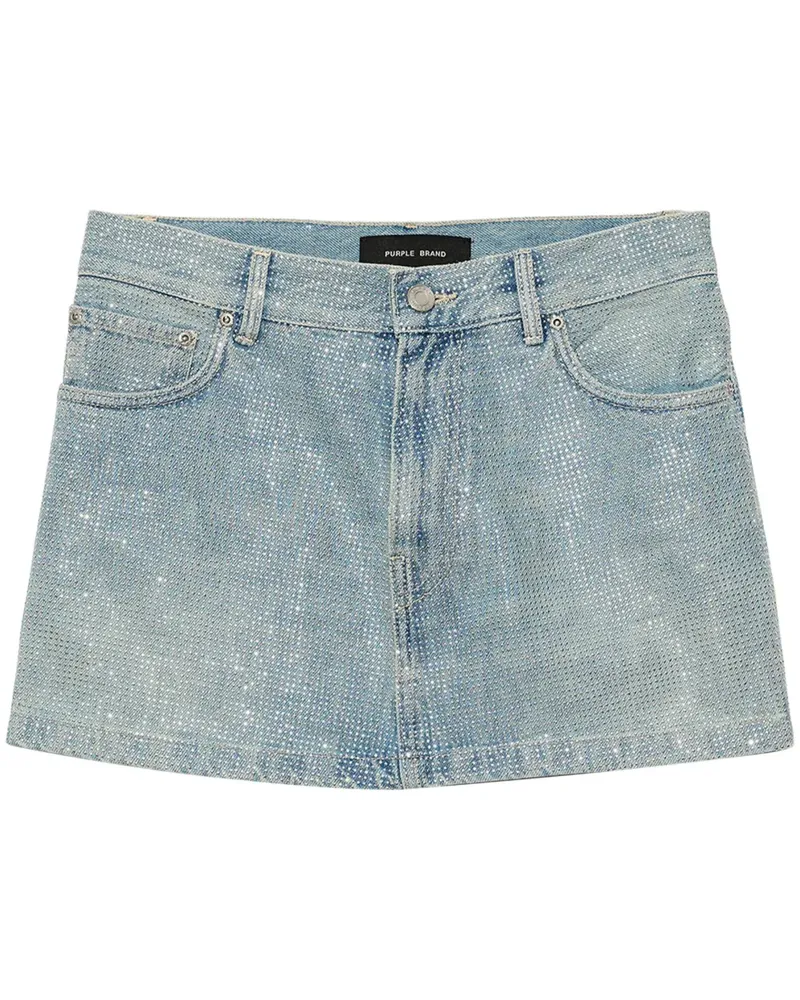 PURPLE BRAND Minirock mit Strass - Blau Blau