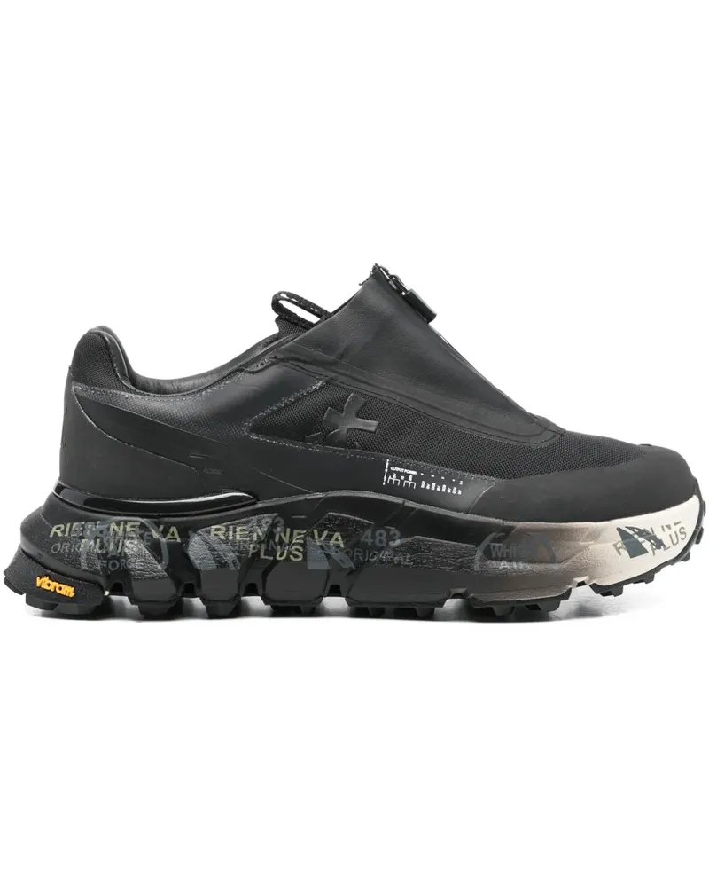 Premiata Sciliar Sneakers mit Reißverschlussdetail - Schwarz Schwarz