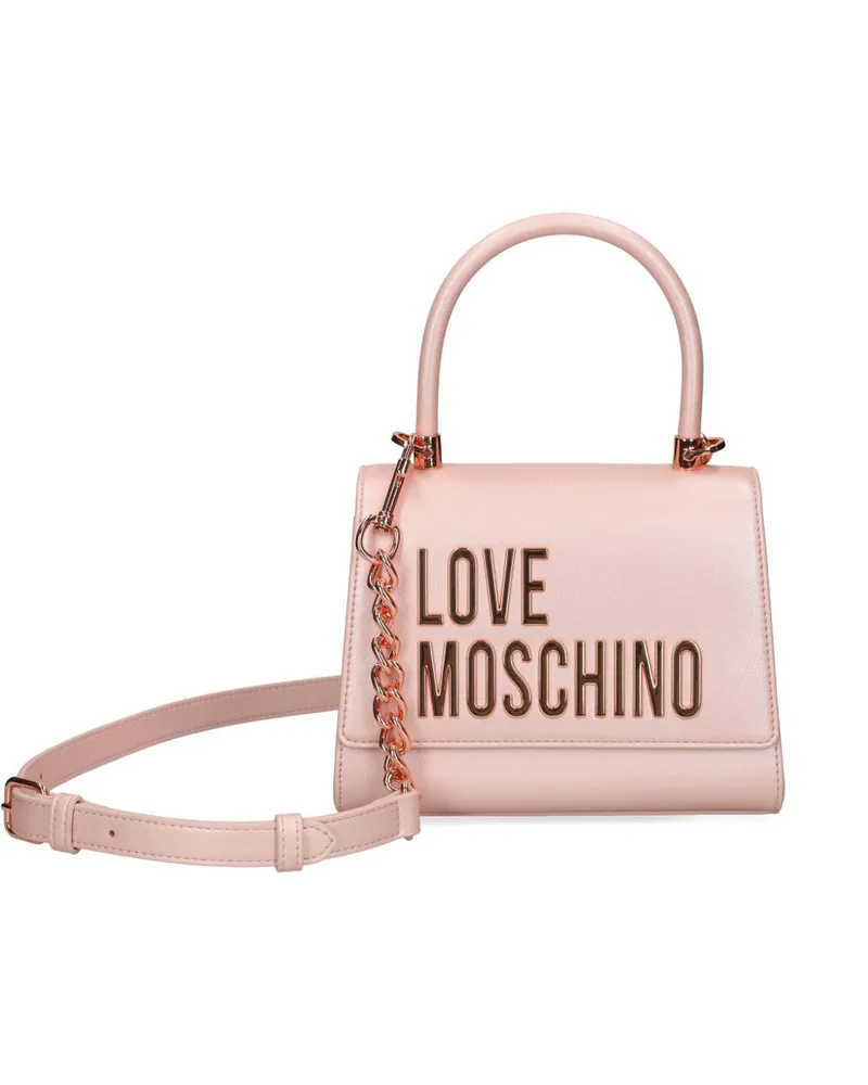 Moschino Handtasche mit Logo-Schriftzug - Rosa Rosa
