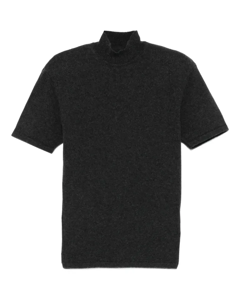 Jacquemus Gestricktes T-Shirt mit Stehkragen - Grau Grau
