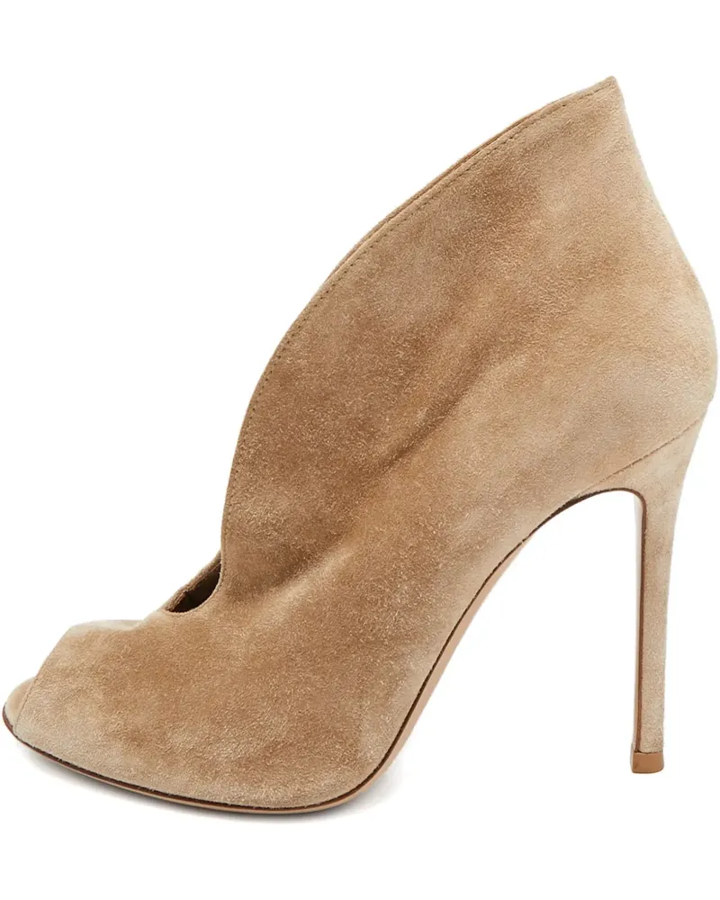 Gianvito Rossi Pre-owned Peeptoe-Stiefel mit V-Schnitt 100mm - Nude Nude