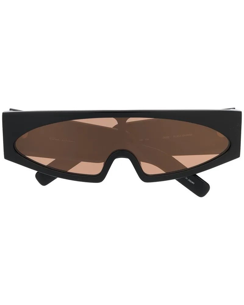Rick Owens Klassische Sonnenbrille - Schwarz Schwarz