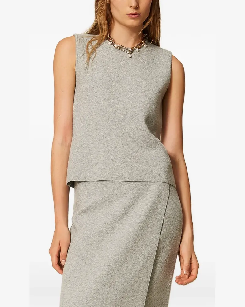 Twin-Set knitted midi skirt - Grau Grau