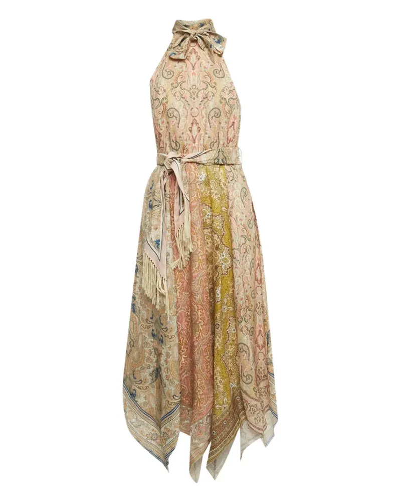 Zimmermann tie-waist dress - Nude Nude