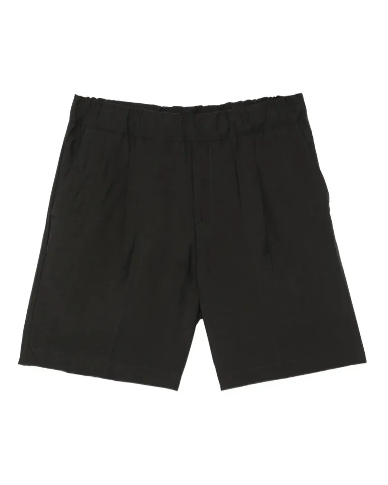 Costumein Tony elasticated-waist pleated shorts - Schwarz Schwarz
