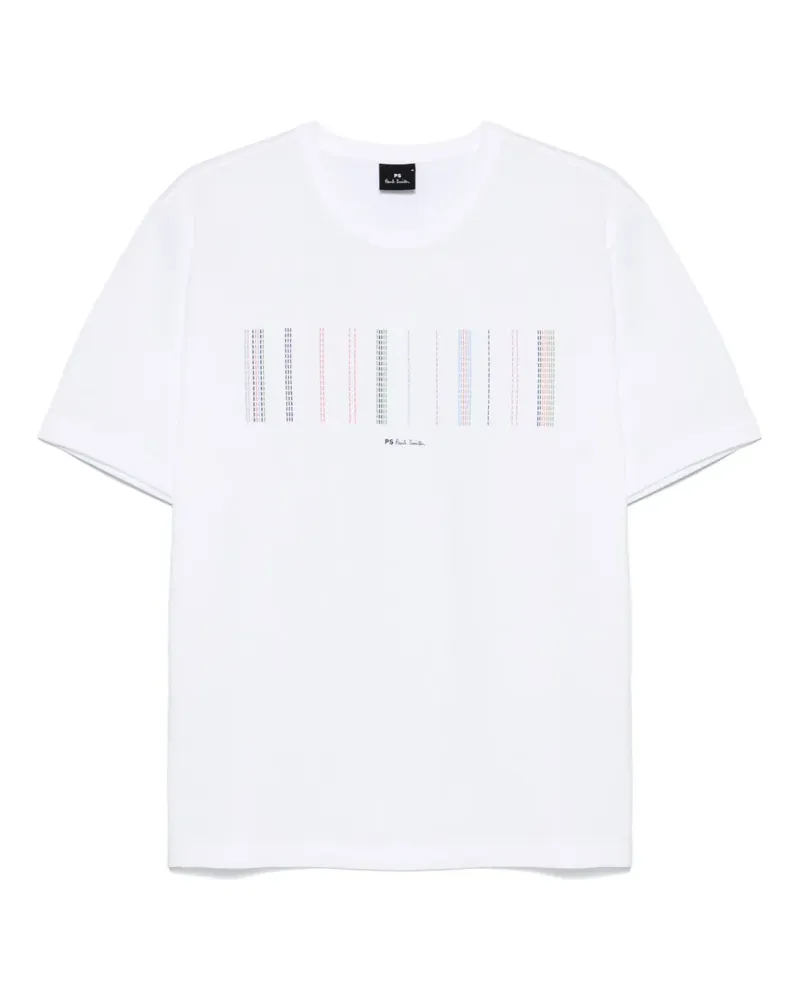 Paul Smith Gestreiftes T-Shirt - Weiß Weiß