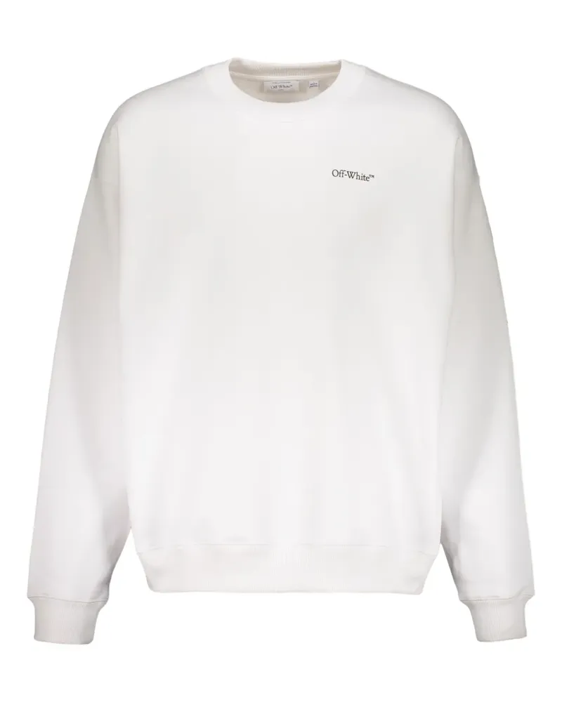 OFF-WHITE long-sleeve round-collar sweatshirt - Weiß Weiß
