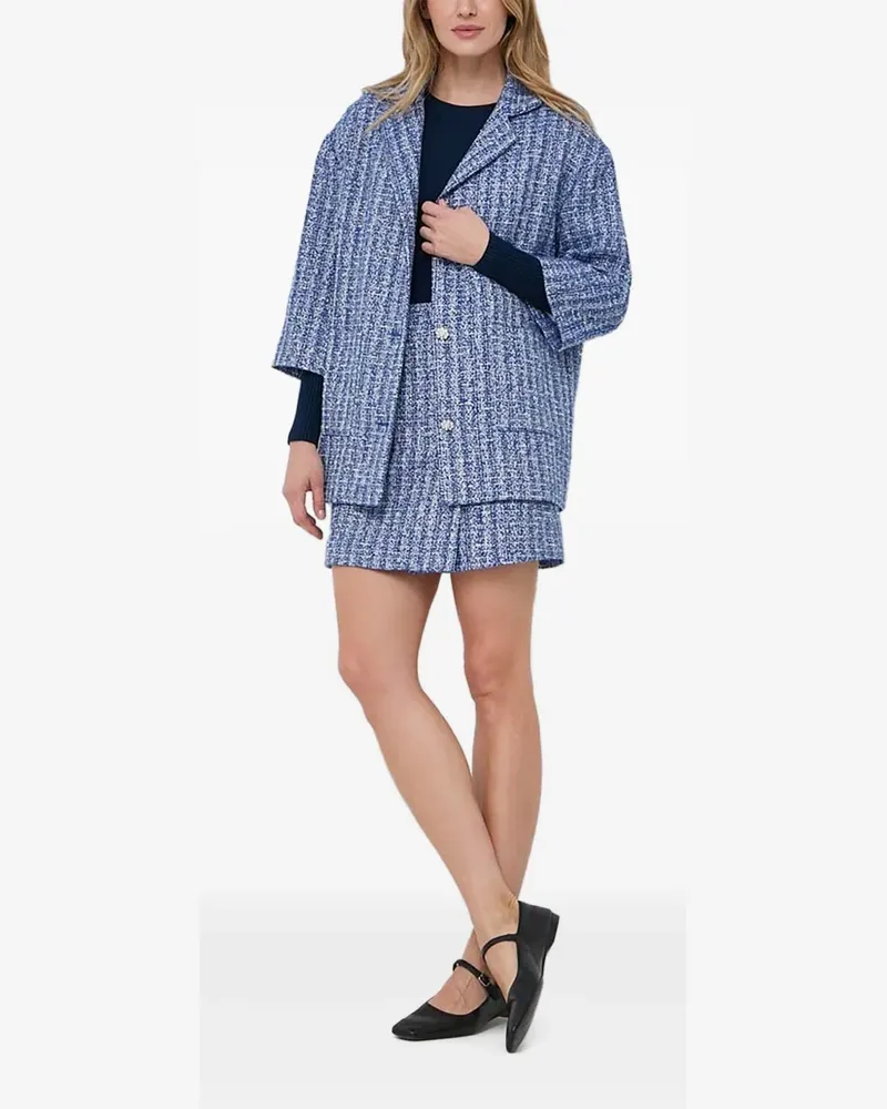Custommade Verzierte Tweed-Jacke - Blau Blau