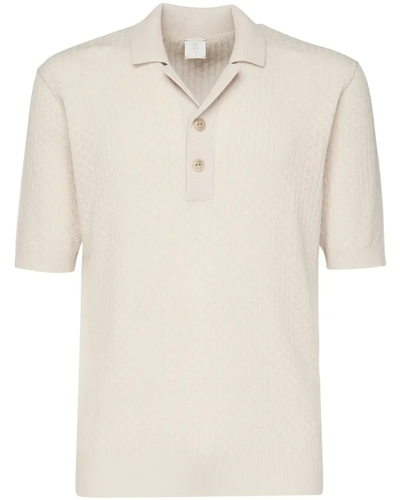 Eleventy Gestricktes Poloshirt - Nude Nude