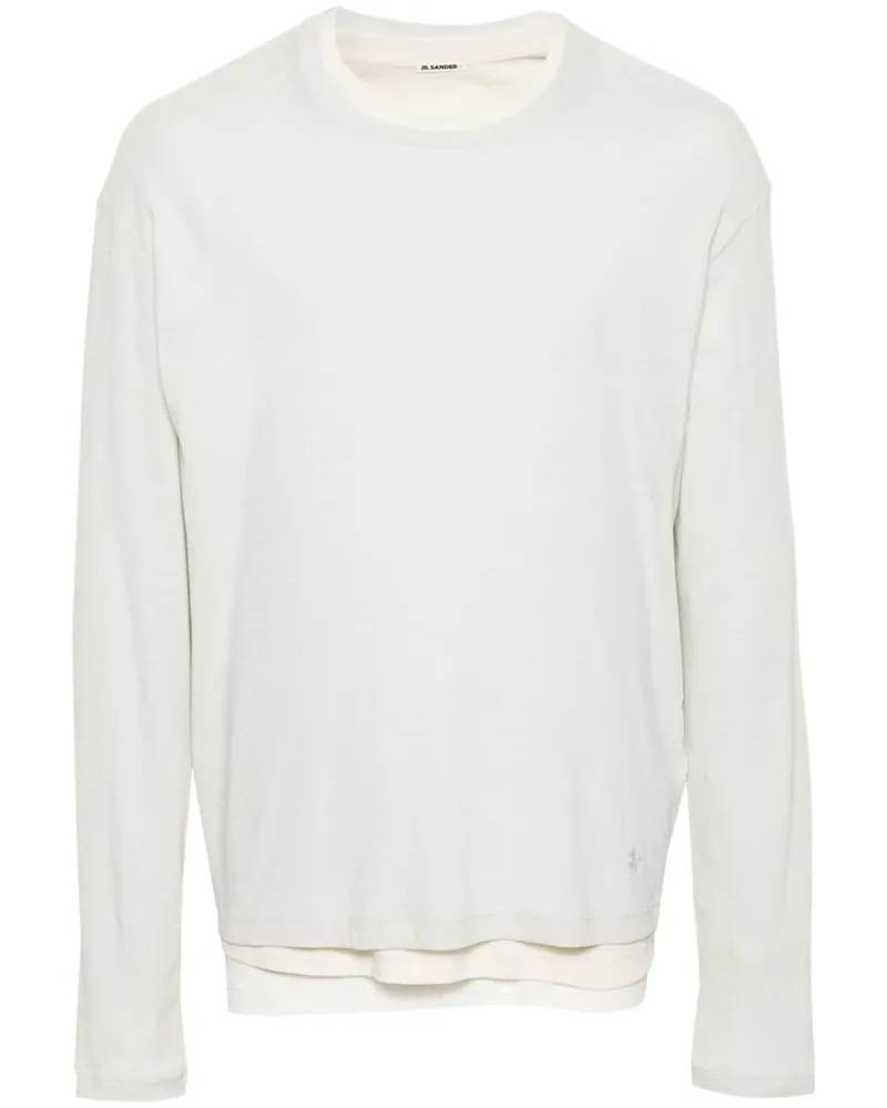 Jil Sander T-Shirt im Layering-Look - Nude Nude