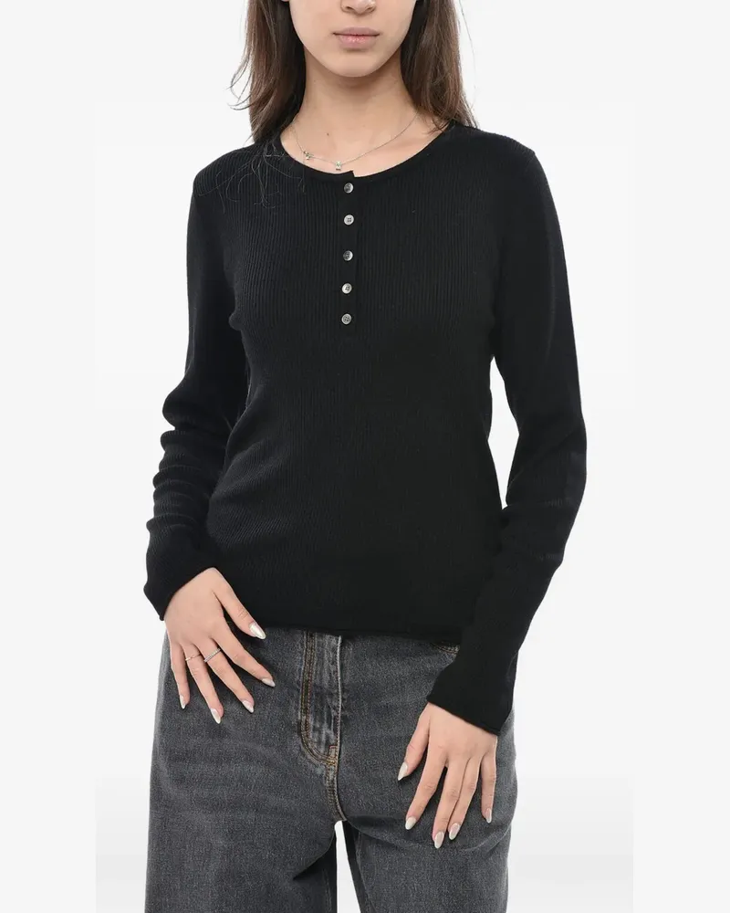 Dunst ribbed-knit long-sleeve sweater - Schwarz Schwarz