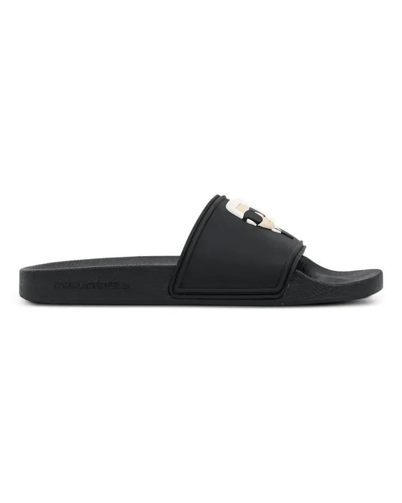 Karl Lagerfeld Ikonik Karl slides - Schwarz Schwarz