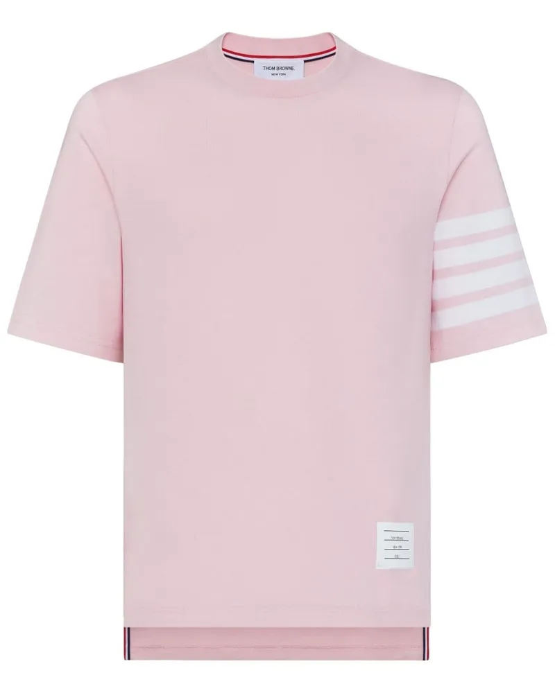 Thom Browne T-Shirt mit Streifen - Rosa Rosa