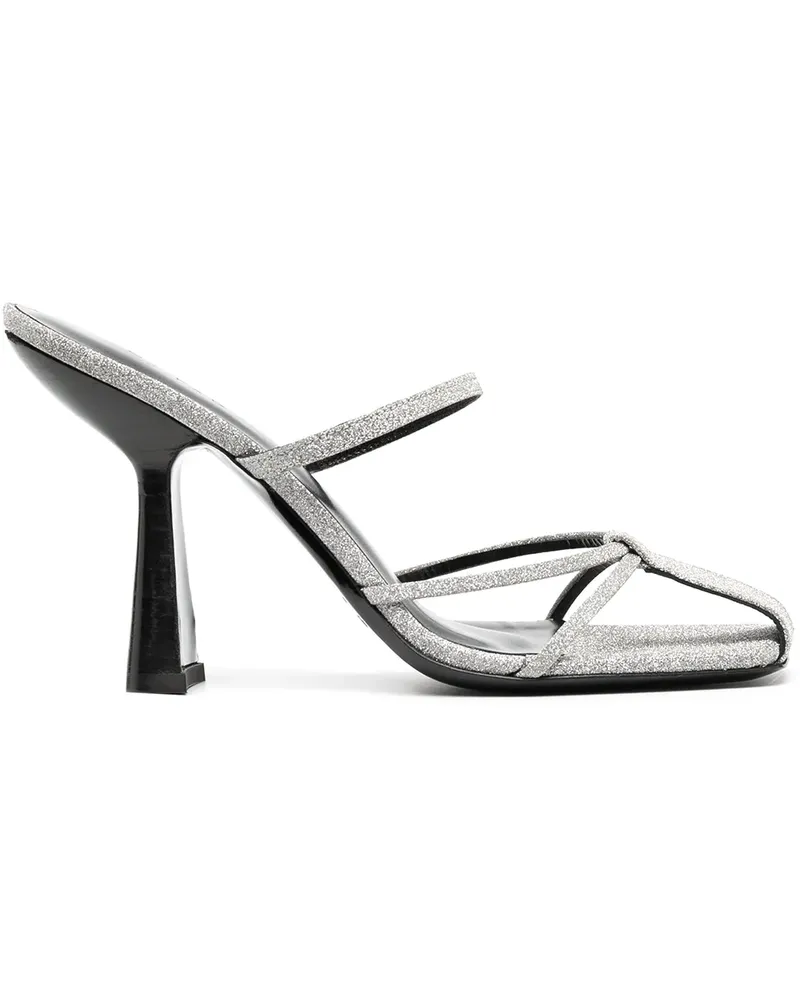 by FAR Sandalen mit Glitter-Riemen - Silber Silber