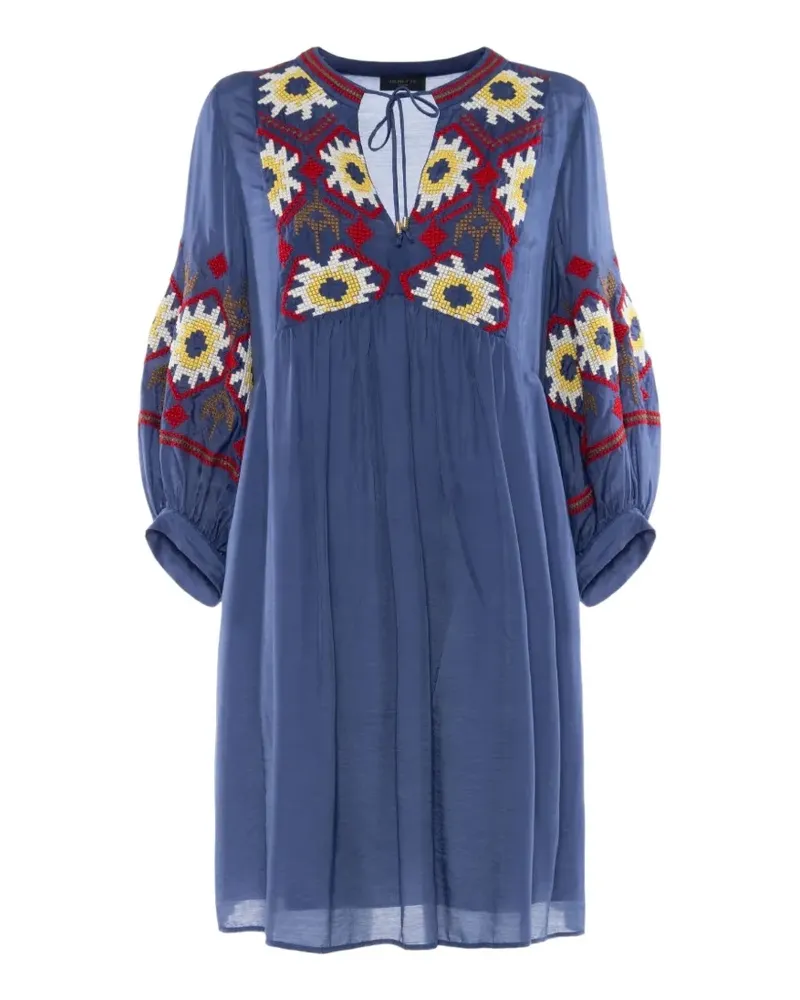 NENETTE Besticktes Kleid - Blau Blau