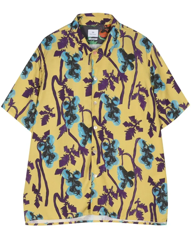 Paul Smith Hemd mit Tomato Vine-Print - Gelb Gelb