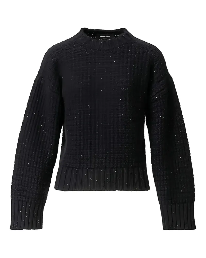 Fabiana Filippi Pullover in Waffelstrick - Schwarz Schwarz