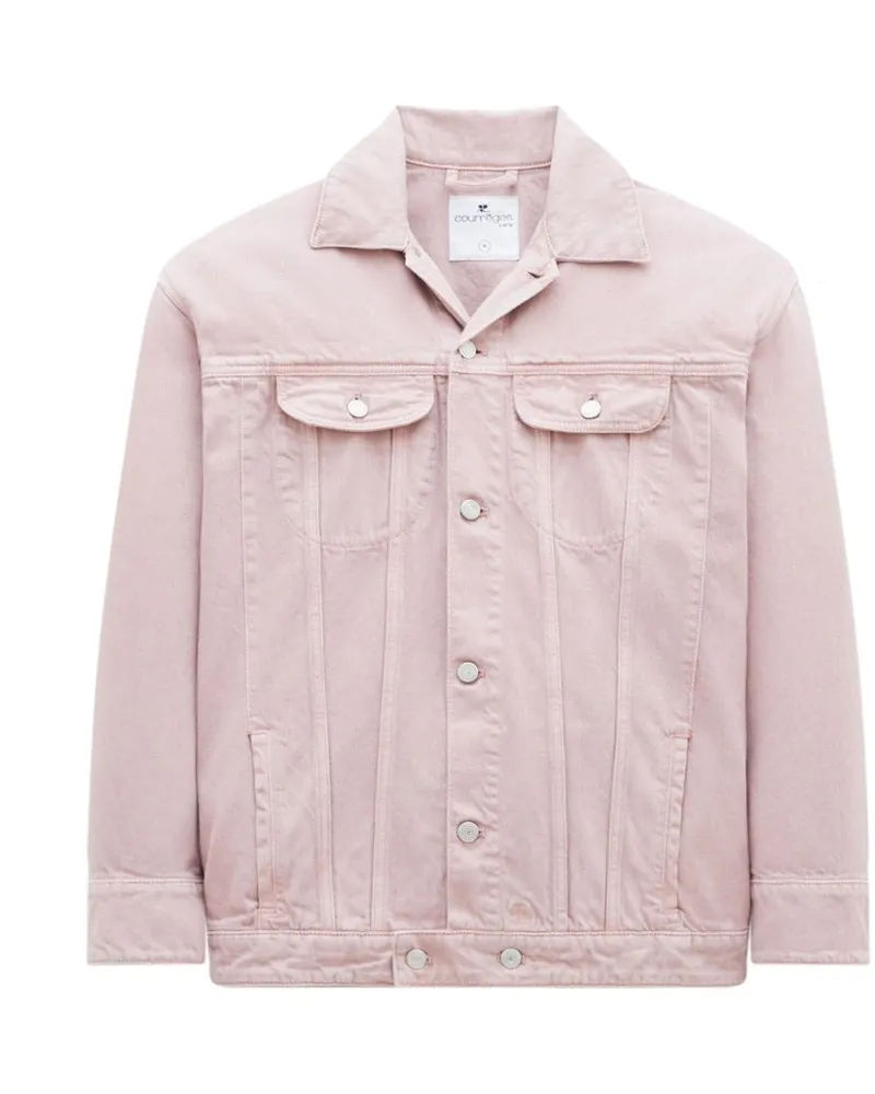 Courrèges Jeansjacke mit fallendem Revers - Rosa Rosa