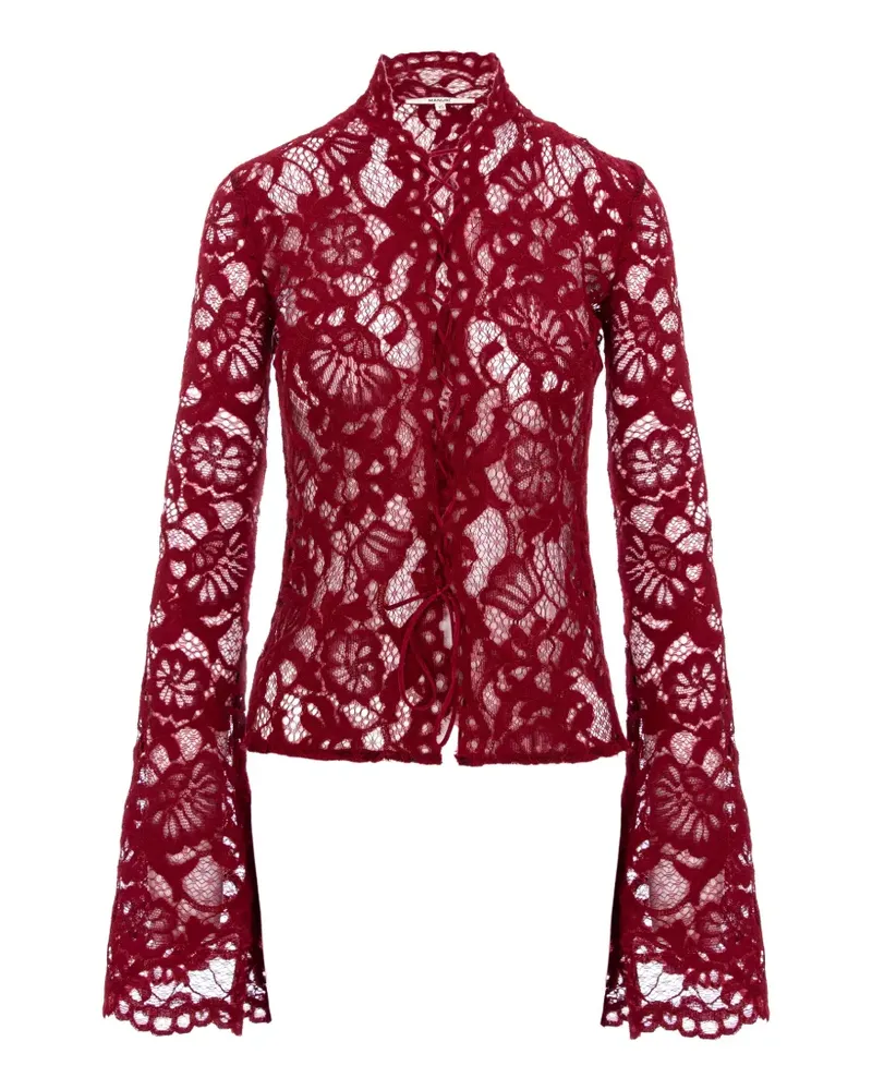 MANURÍ floral lace blouse - Rot Rot