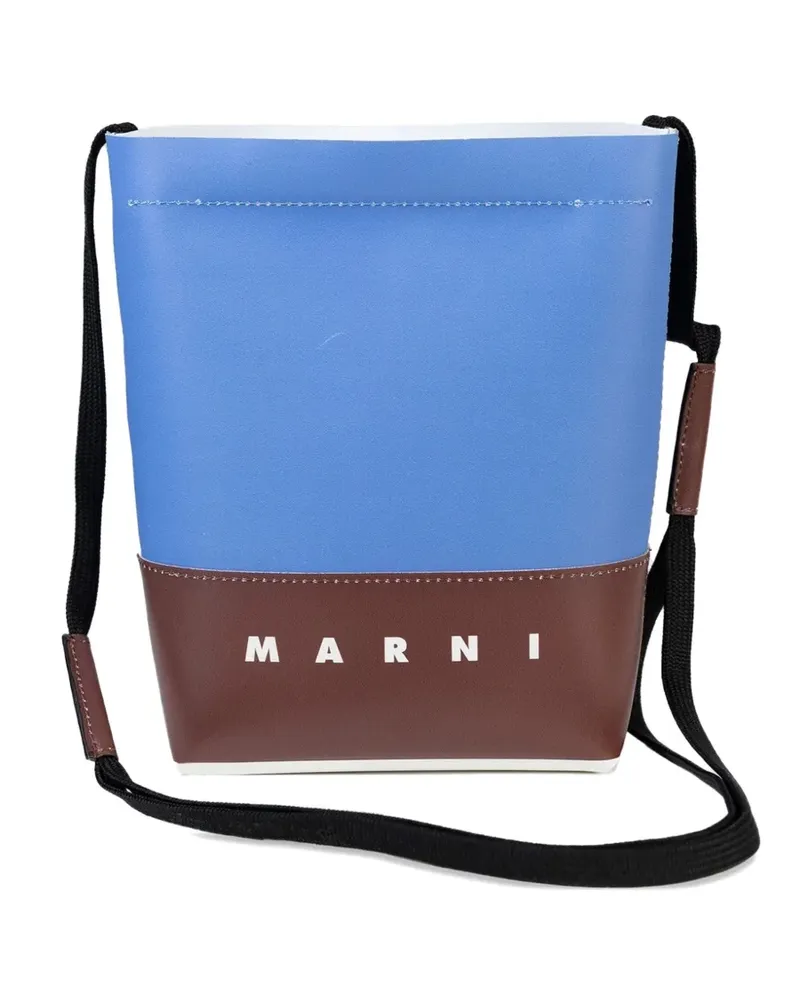 Marni Zweifarbige Schultertasche - Blau Blau