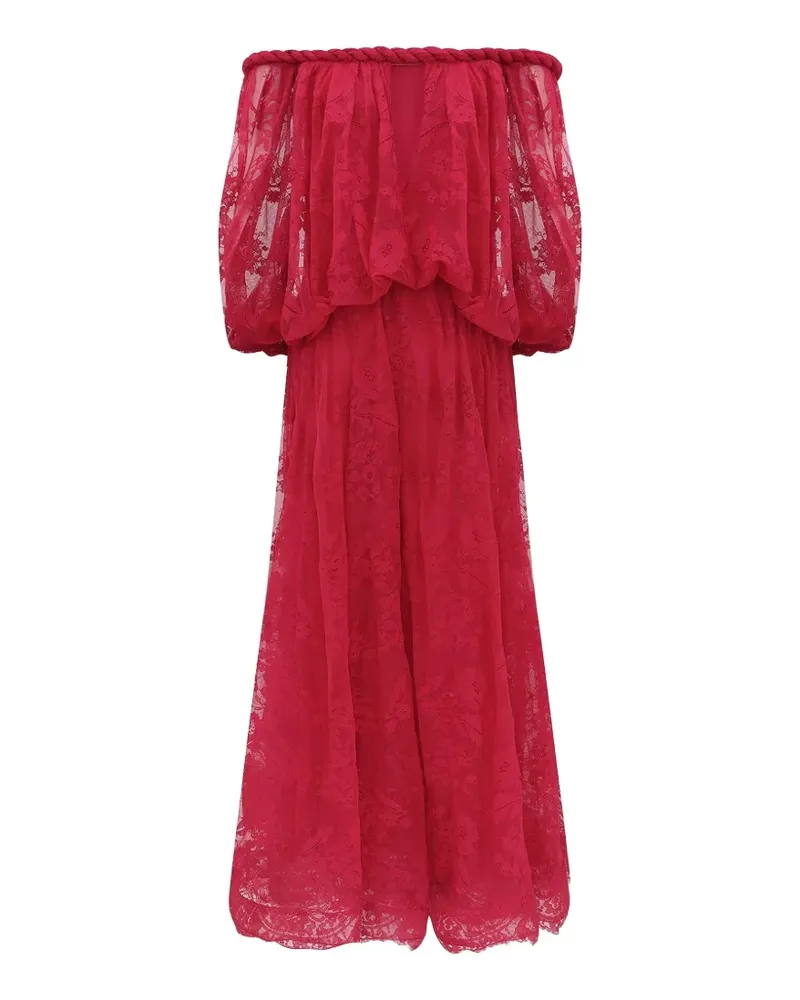 Zimmermann Luna braided lace maxi dress - Rot Rot