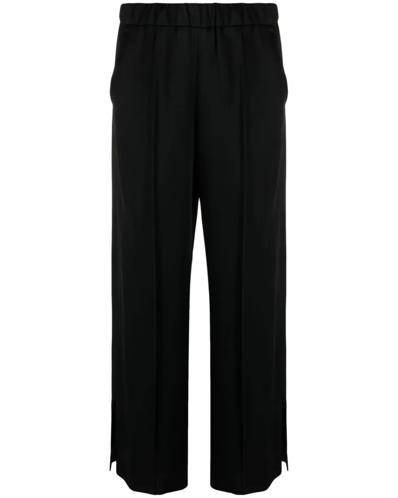 Jil Sander Weite Hose mit Stretchbund - Schwarz Schwarz