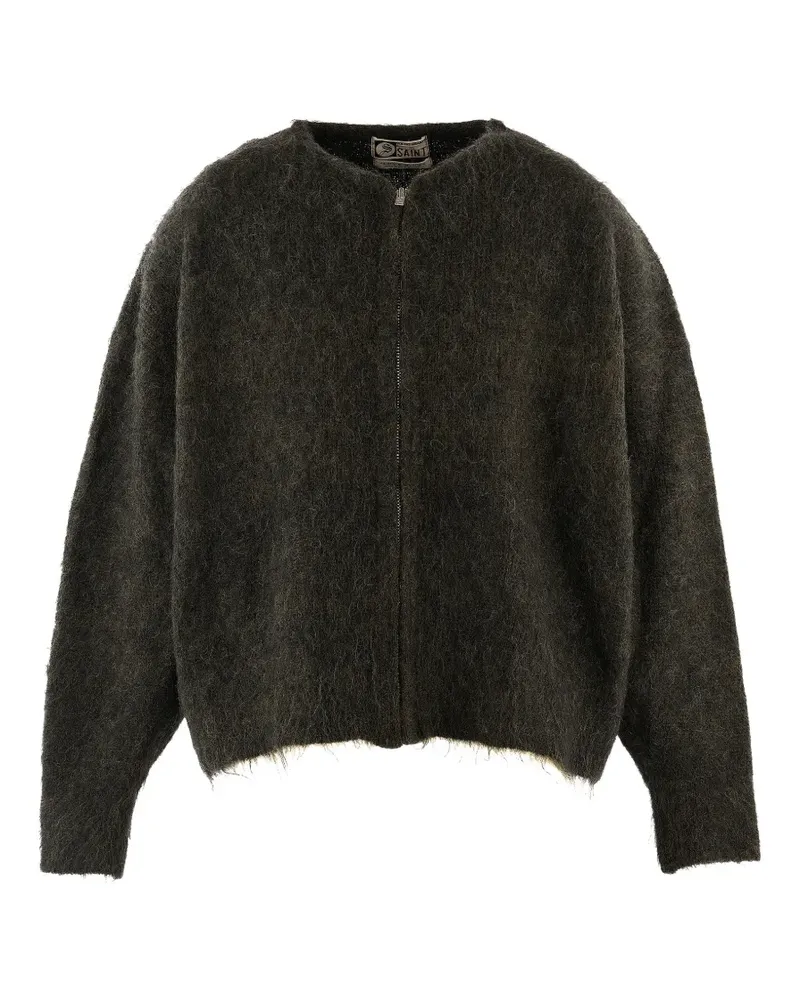 SAINT MXXXXXX mohair-blend zip-up cardigan - Grau Grau
