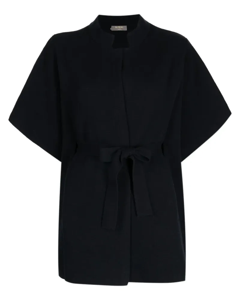 N.Peal Cape aus Kaschmir - Blau Blau