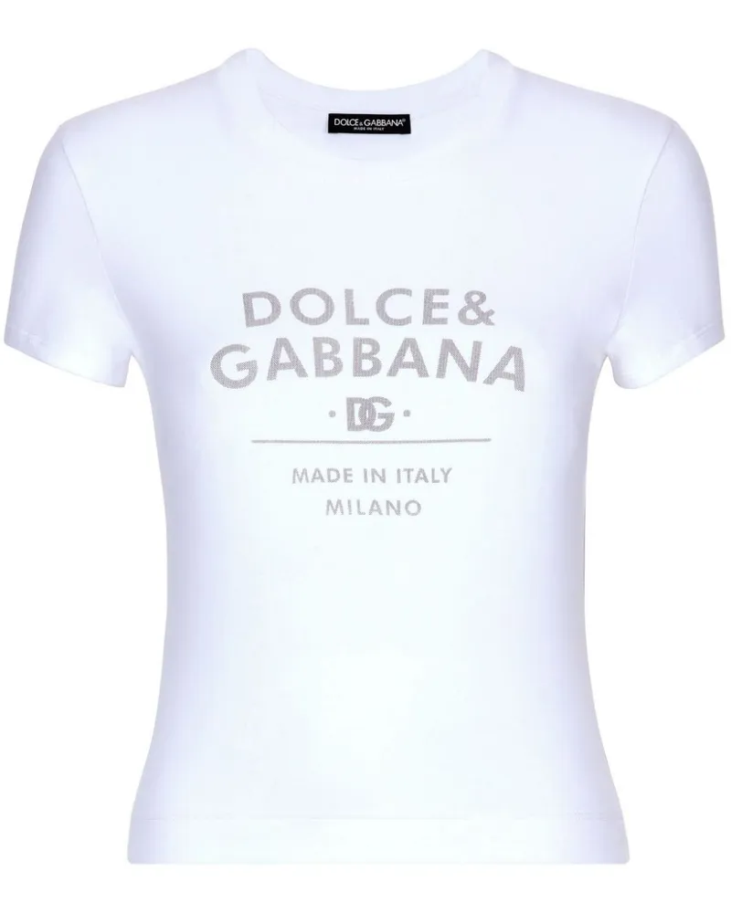 Dolce & Gabbana T-Shirt mit Logo-Print - Weiß Weiß