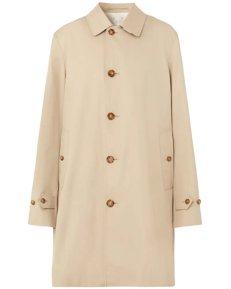 Burberry Einreihiger Mantel - Nude Nude