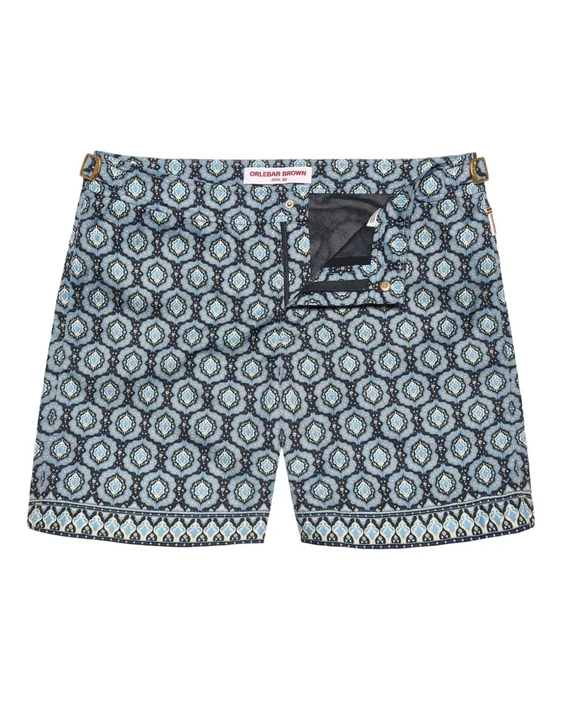 Orlebar Brown Bulldog Passetto geometric-print swim shorts - Blau Blau