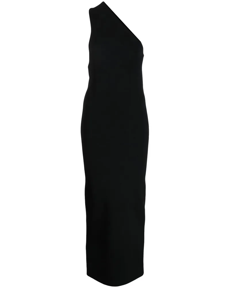 GALVAN One-Shoulder-Midikleid - Schwarz Schwarz