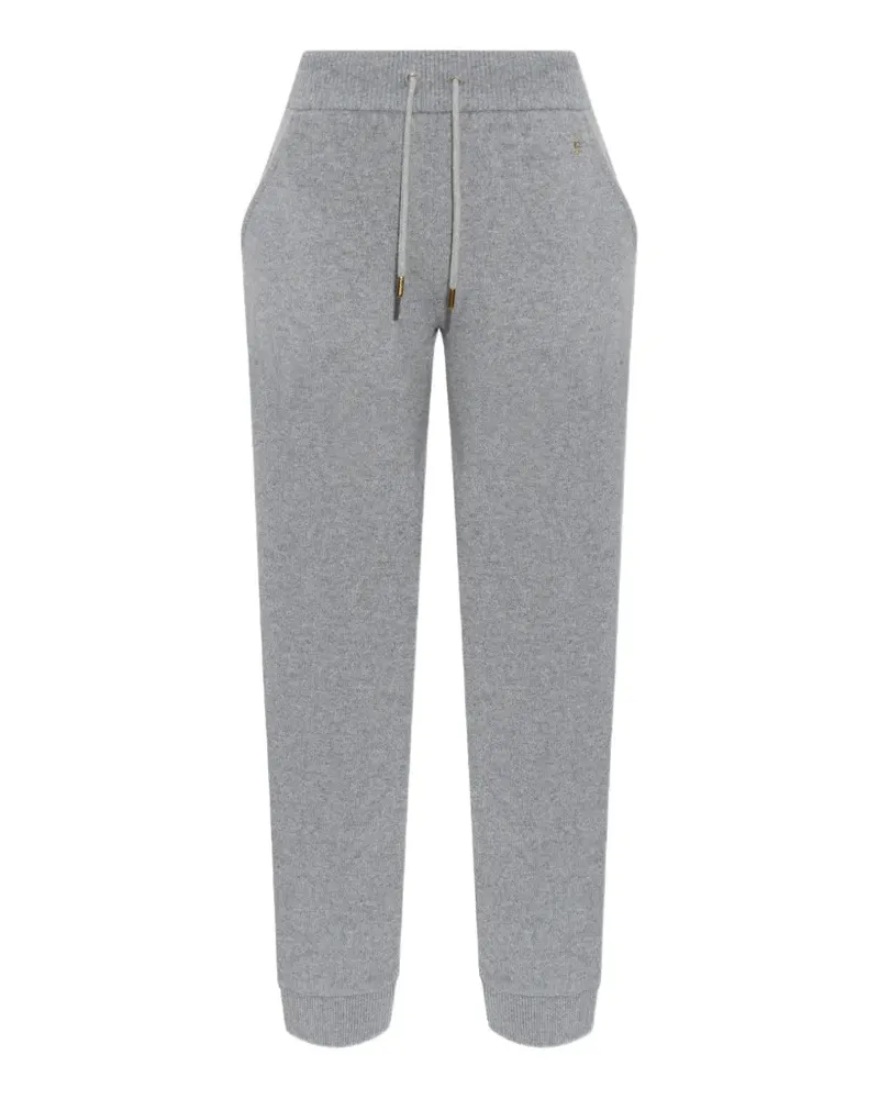 Balmain logo-plaque wool track pants - Grau Grau