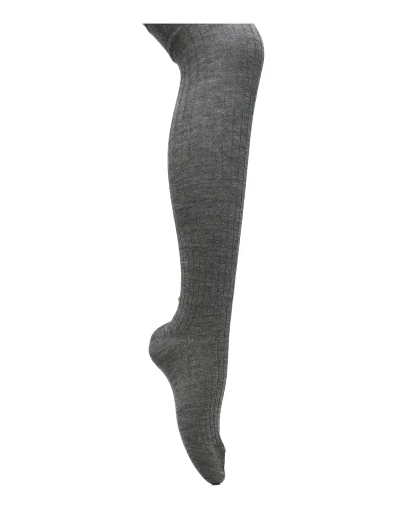 Jil Sander ribbed-knit tights - Grau Grau