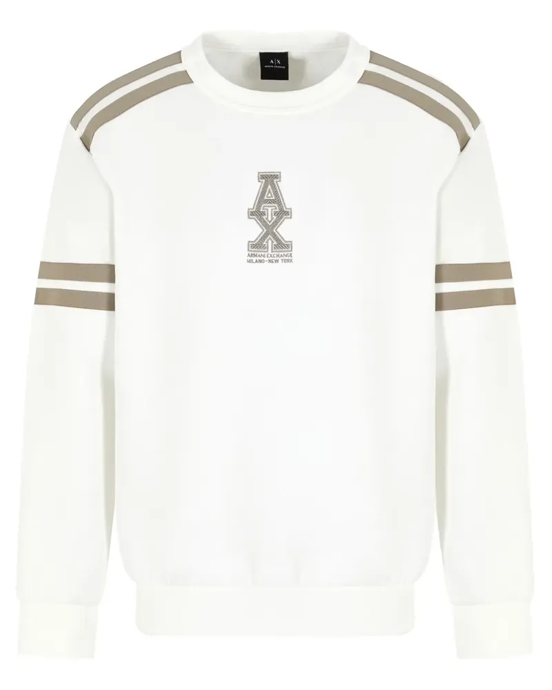 Armani Exchange Sweatshirt mit Logo-Print - Weiß Weiß